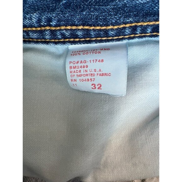 Adriano Goldschmied AG Protege Jean Size 32 Straight Blue Distressed Medium Wash - Picture 6 of 9